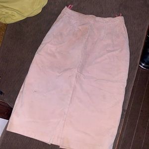 Leather pencil skirt